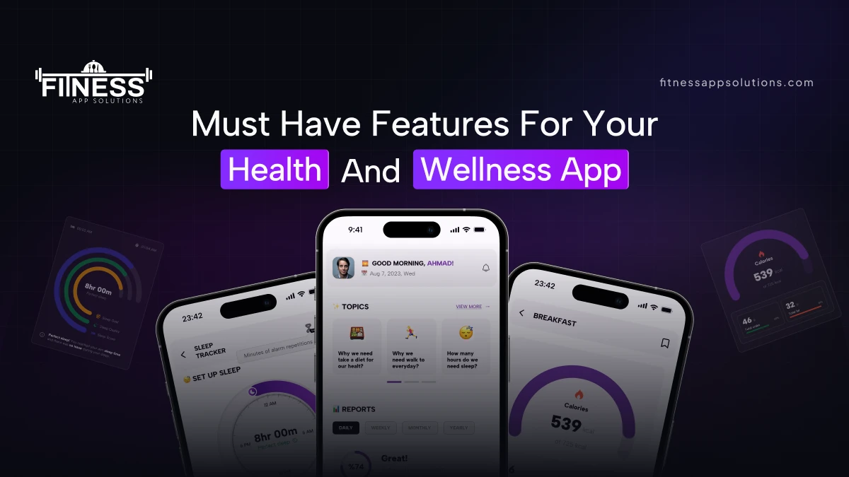 Features of Health and Wellness App|FitnessAppSolutions|